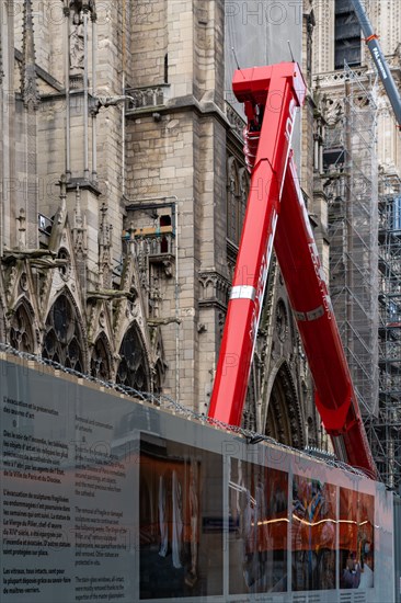 Cathédrale Notre-Dame de Paris, one year after the fire on the evening of 15 April 2019