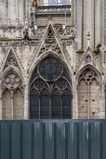 Cathédrale Notre-Dame de Paris, one year after the fire on the evening of 15 April 2019