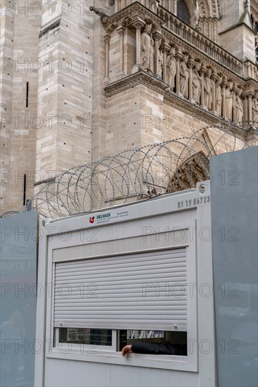 Cathédrale Notre-Dame de Paris, one year after the fire on the evening of 15 April 2019