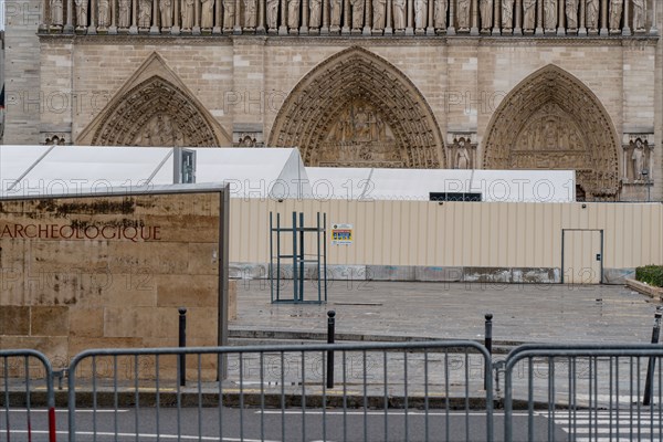 Cathédrale Notre-Dame de Paris, one year after the fire on the evening of 15 April 2019