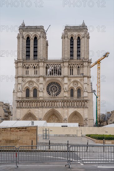 Cathédrale Notre-Dame de Paris, one year after the fire on the evening of 15 April 2019