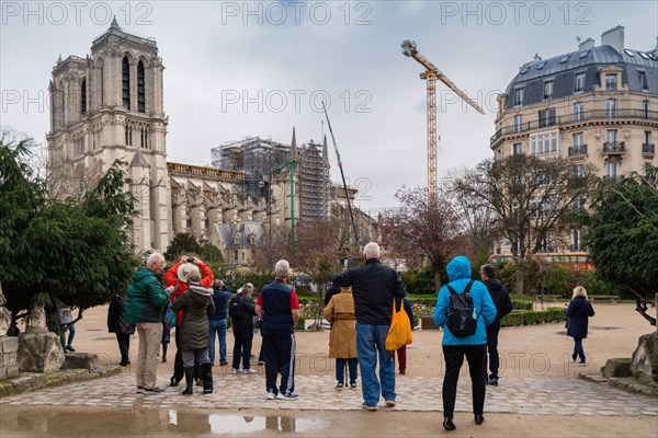 Cathédrale Notre-Dame de Paris, one year after the fire on the evening of 15 April 2019