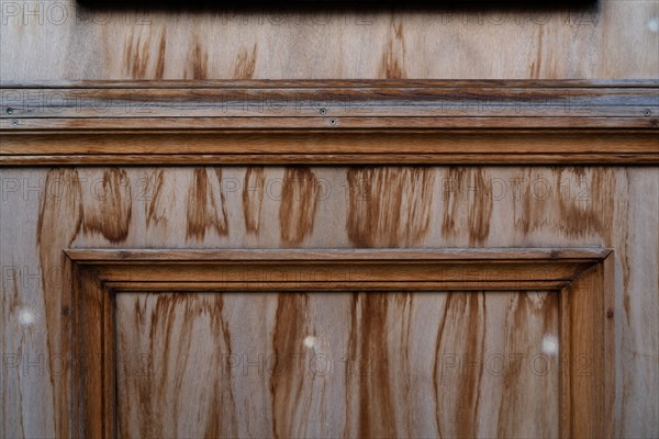 Detail of raw mouldings on a wall