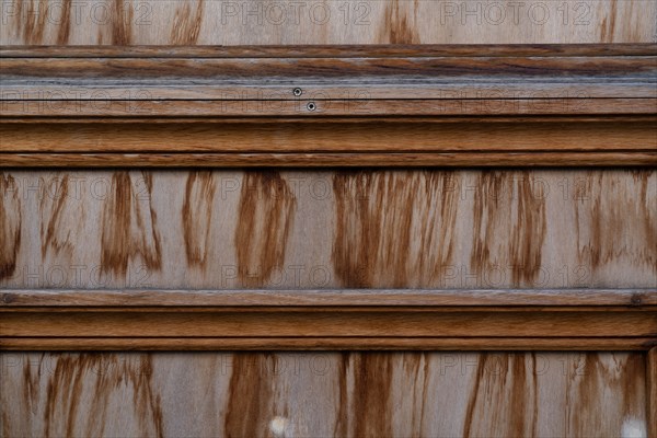 Detail of raw mouldings on a wall