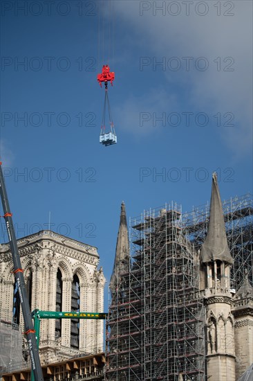 Cathédrale Notre-Dame de Paris, one year after the fire on the evening of 15 April 2019