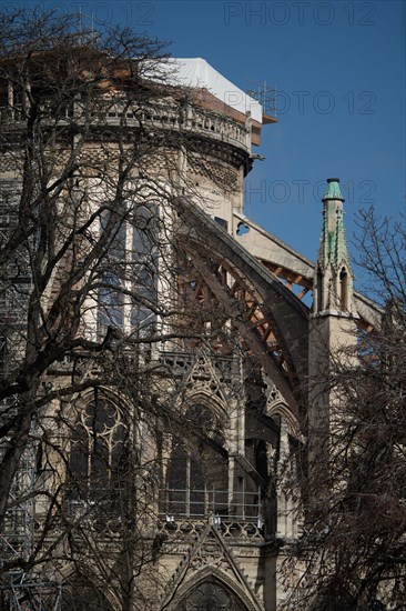 Cathédrale Notre-Dame de Paris, one year after the fire on the evening of 15 April 2019