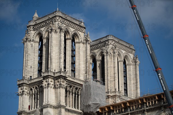 Cathédrale Notre-Dame de Paris, one year after the fire on the evening of 15 April 2019