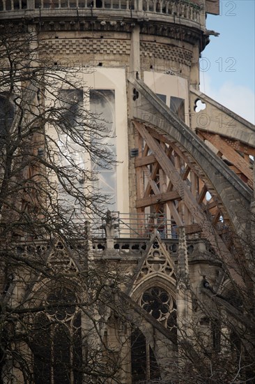 Cathédrale Notre-Dame de Paris, one year after the fire on the evening of 15 April 2019