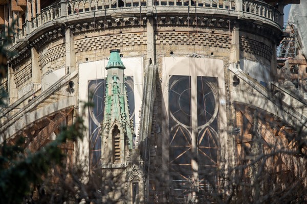 Cathédrale Notre-Dame de Paris, one year after the fire on the evening of 15 April 2019