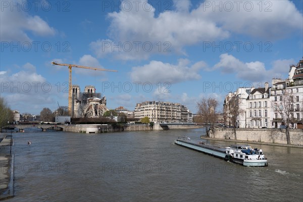 Cathédrale Notre-Dame de Paris, one year after the fire on the evening of 15 April 2019