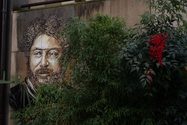 Paris, peinture représentant murale Alexandre Dumas