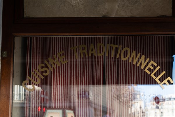 Paris, window of a restaurant