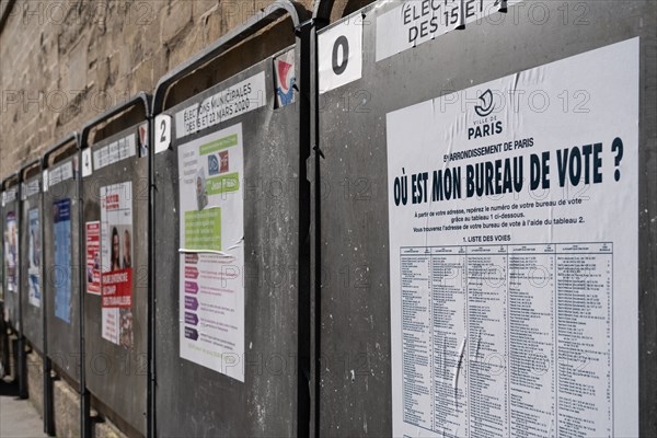 Paris, election signs