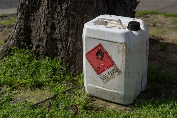 Paris, chemical product laid at the bottom of a tree