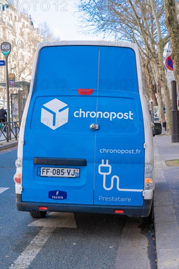 Paris, Chronopost delivery truck