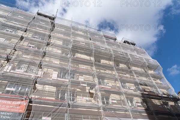 Paris, restoration on a building