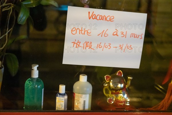 Paris, restaurant closed to prevent spread of coronavirus