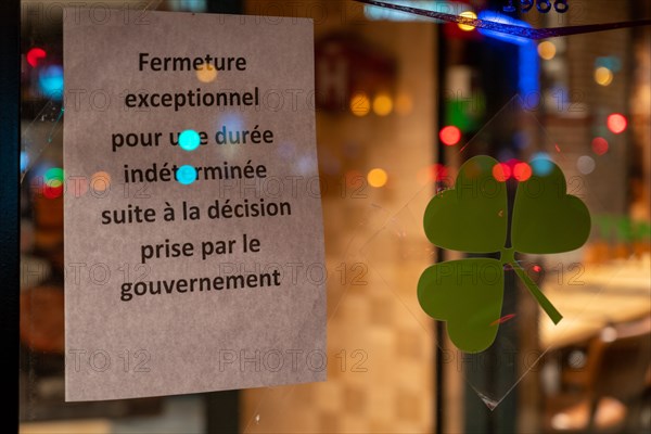 Paris, restaurant closed to prevent spread of coronavirus