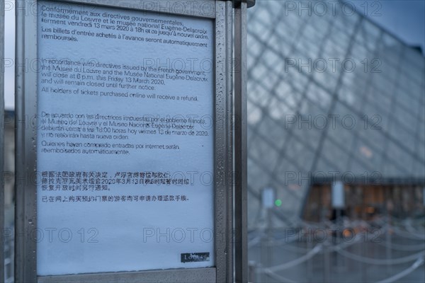 Paris, musée du Louvre closed to prevent spread of coronavirus