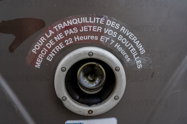 Paris, glass recycling bin