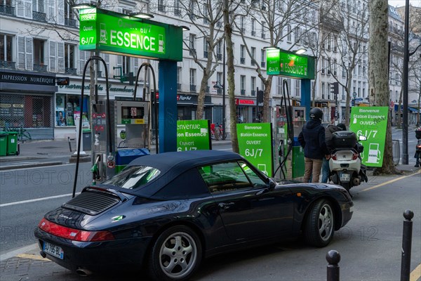 Paris, service station, gas station