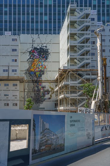 Paris, chantier du futur centre commercial Gaité