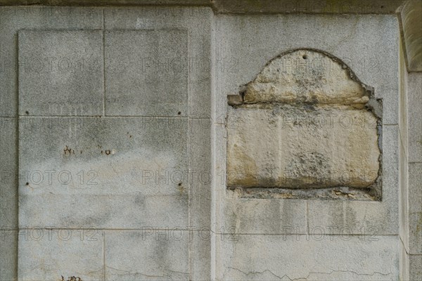 Paris, trace of a street sign which has been removed