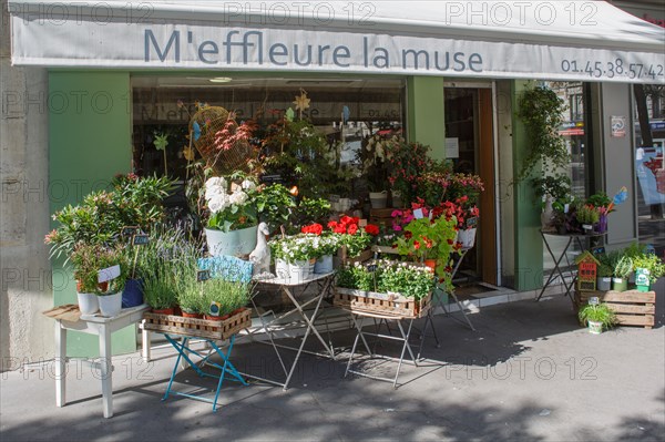 Paris, flower shop on rue d'Alésia