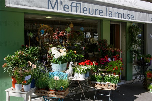 Paris, flower shop on rue d'Alésia