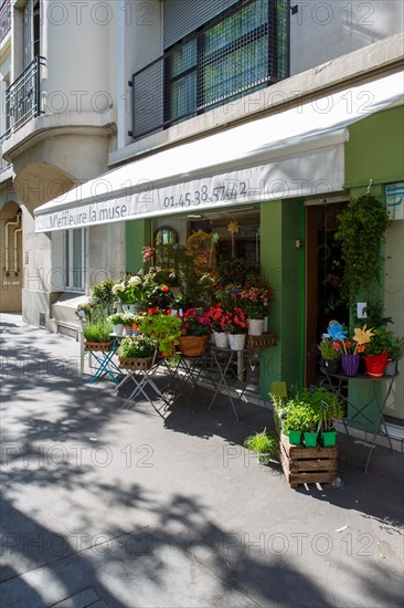 Paris, flower shop on rue d'Alésia