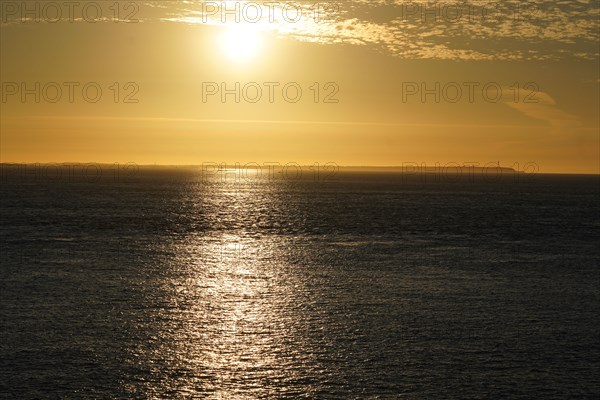 Pointe de Kermorvan, Finistère nord, soleil couchant