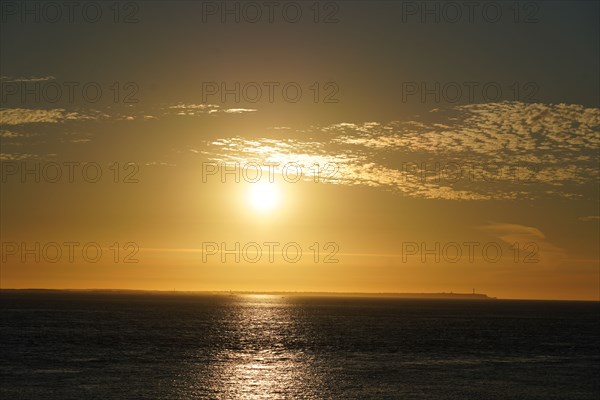 Pointe de Kermorvan, Finistère nord, soleil couchant