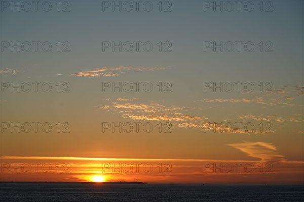 Pointe de Kermorvan, Finistère nord, soleil couchant