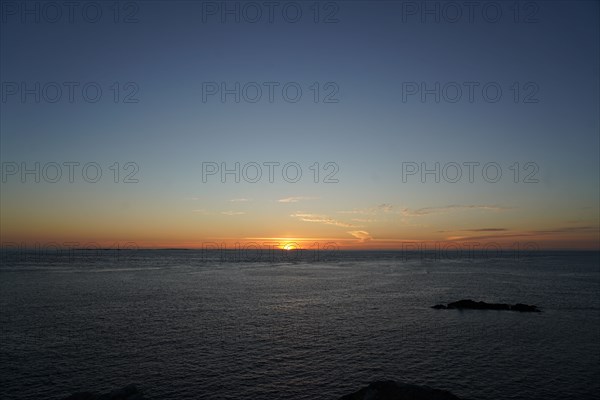 Pointe de Kermorvan, Finistère nord, soleil couchant