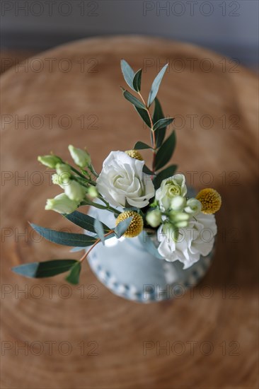 Small bouquet of flowers in a vase
