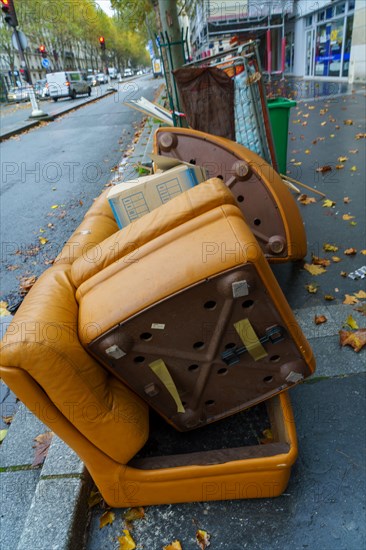 Paris, bulky items on the pavement