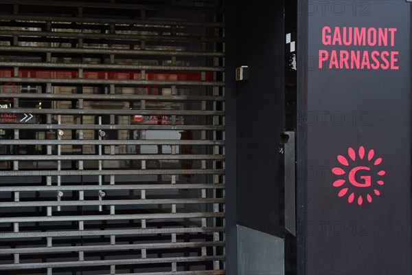 Paris, Gaumont Parnasse cinema closed due to pandemic Covid-19