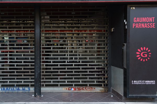 Paris, Gaumont Parnasse cinema closed due to pandemic Covid-19