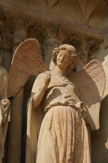 Cathédrale Notre-Dame à Reims, ange au sourire