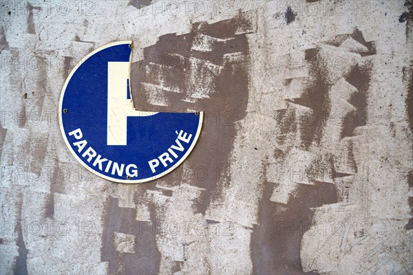 Panneau de parking privé