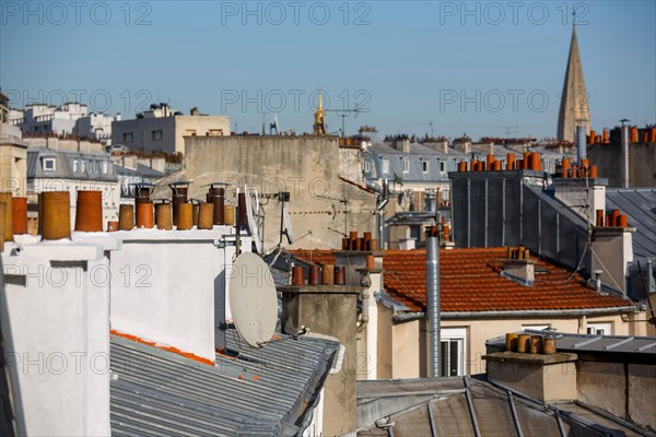 Paris 15th arrondissement, roofs and chimneys