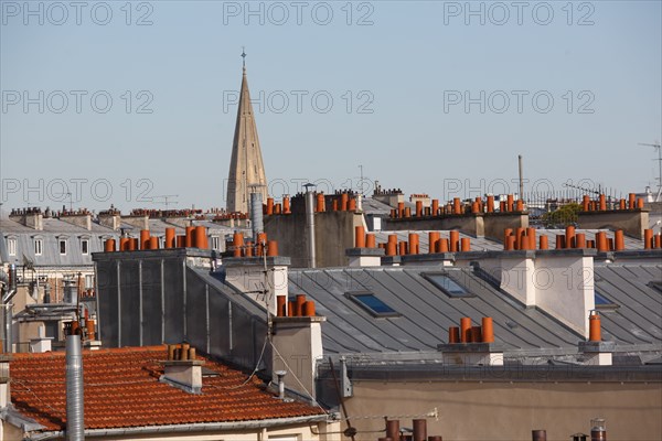 Paris 15th arrondissement, roofs and chimneys