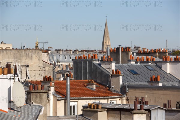 Paris 15th arrondissement, roofs and chimneys