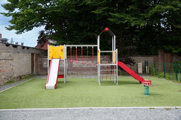 A playground in Saint-Victor l'Abbaye
