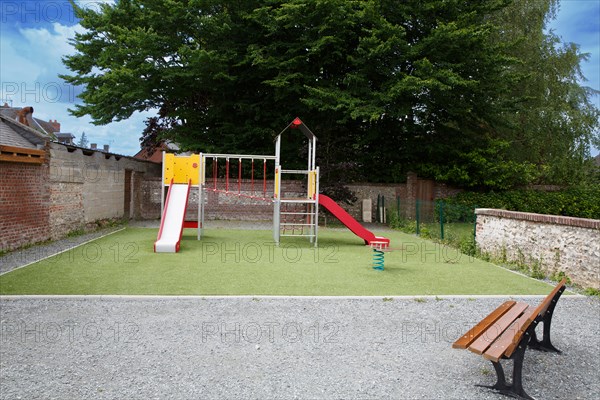 A playground in Saint-Victor l'Abbaye