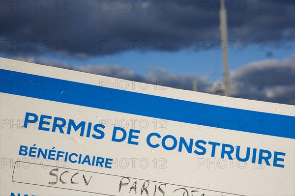 Panneau de permis de construire