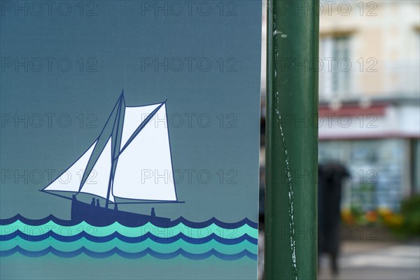 Trouville, panneau d'affichage