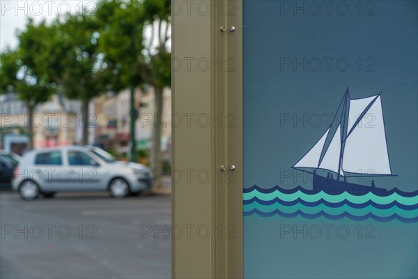 Trouville, panneau d'affichage