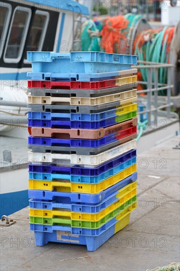 Trouville, fish crates