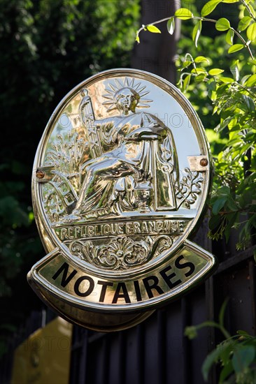 Plaque de notaire, Paris